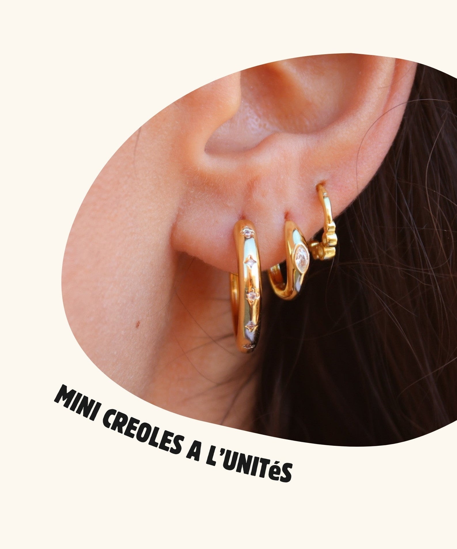 MINI CREOLES A LUNITES.