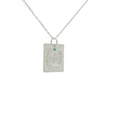 Collier en argent 925 fer à cheval trèfle et turquoise 42 cm