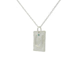 Collier en argent 925 fer à cheval trèfle et turquoise 42 cm