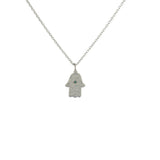 Collier argent 925 main de fatma 42 cm