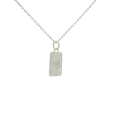 Collier en argent 925 etoile de david et zircon blanc 42 cm