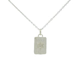 Collier en argent 925 etoile de david et zircon blanc 42 cm