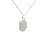 925 silver necklace with love medal and white zircons