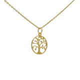 Collier doré arbre de vie ajouré 42 cm