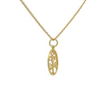 Collier doré arbre de vie ajouré 42 cm