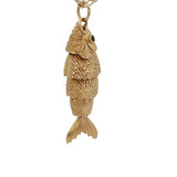 Collier doré poisson articulé 60 cm