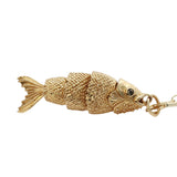 Collier doré poisson articulé 60 cm