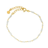 Bracelet doré Pierre de Lune facettées