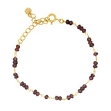 Bracelet doré en Grenat
