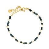 Bracelet doré en Pyrite verte