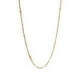 Collier doré maille détails coeurs 42 cm