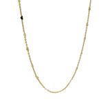 Collier doré maille détails coeurs 42 cm