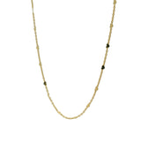 Collier doré maille détails coeurs 42 cm