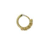 Mini gold creole and baguette zircons