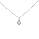 925 silver necklace with small zircon letter