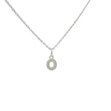925 silver necklace with small zircon letter