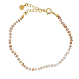 Bracelet doré pierre de lune pêche