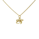 Collier doré oeil d'Horus pierre de lune 42 cm