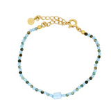Bracelet doré turquoise et amazonite