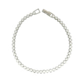 Bracelet Tennis argent 925 avec zircons blanc sertis clos 3 mm