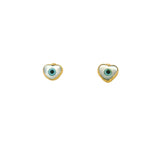 Puces d'oreilles petit cœur avec oeil nacre