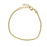 Bracelet doré maille ronde haricot