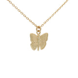 Collier doré papillon 42 cm