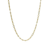 Collier doré maille forçat limée plate 75 cm