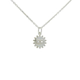Collier en argent 925 médaille soleil infini zircons blancs 42 cm