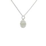 Collier en argent 925 médaille soleil infini zircons blancs 42 cm