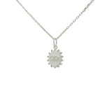 Collier en argent 925 médaille soleil infini zircons blancs 42 cm
