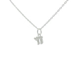 Collier argent 925 petit Haï avec zircons 42 cm