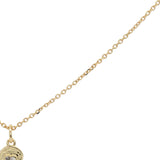 Collier doré mini médaille coeur avec zircon 42 cm