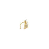 Bijou d'oreille doré ear cuff et zircons marquises
