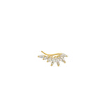 Bijou d'oreille doré ear cuff et zircons marquises
