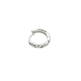 Mini créole fermée argent 925 étoile zircons