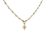 Ras de cou rosary tourmaline et soleil 38cm