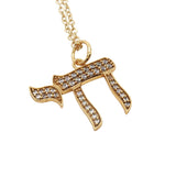 Collier doré Hai avec zircons 46 cm