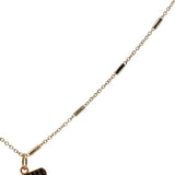 Collier doré avec Hai en zircons noirs 50 cm