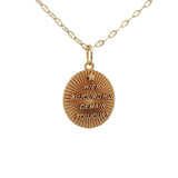 Collier doré médaille "hier, aujourd'hui, demain, toujours" 42 cm