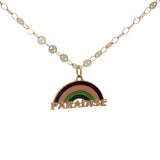 Collier doré arc en ciel paradise 42 cm