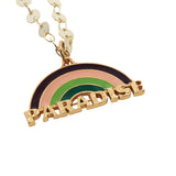Collier doré arc en ciel paradise 42 cm
