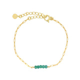 Bracelet doré 5 petites pierres facettées en Apatite