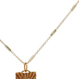 Collier doré Main de Fatma rayons soleil 42cm