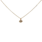 Collier doré petit oeil avec zircons 38 cm