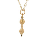 Collier doré magnifique plaque double oeil avec zircons 50 cm
