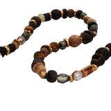 Bracelet de cheville doré perles de bois et fantaisie