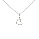 Collier en argent 925 coeurs martelés entrelacés 42 cm