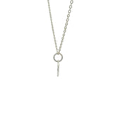 Collier en argent 925 petite médaille éclair "amour" 42 cm