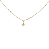 Collier doré mini coeur minimaliste avec zircons 38 cm